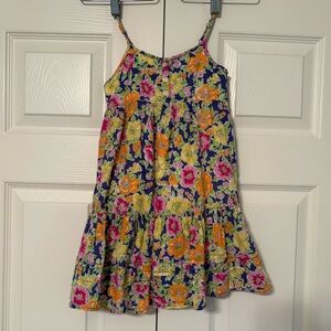 Ralph Lauren Blue Label Navy Floral Spaghetti-Strap Dress